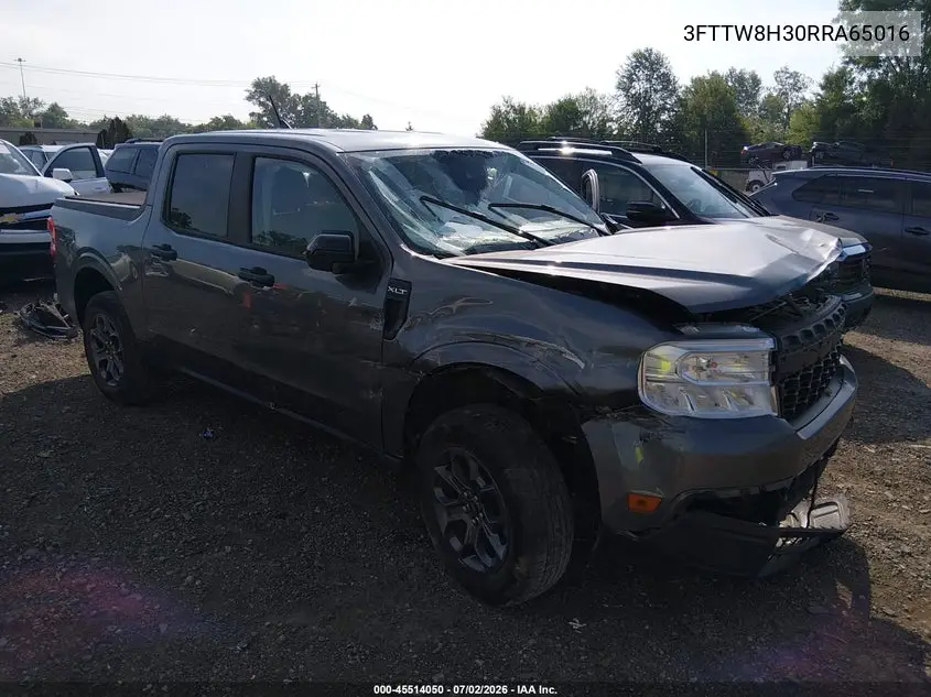 2024 Ford Maverick Xlt VIN: 3FTTW8H30RRA65016 Lot: 45514050