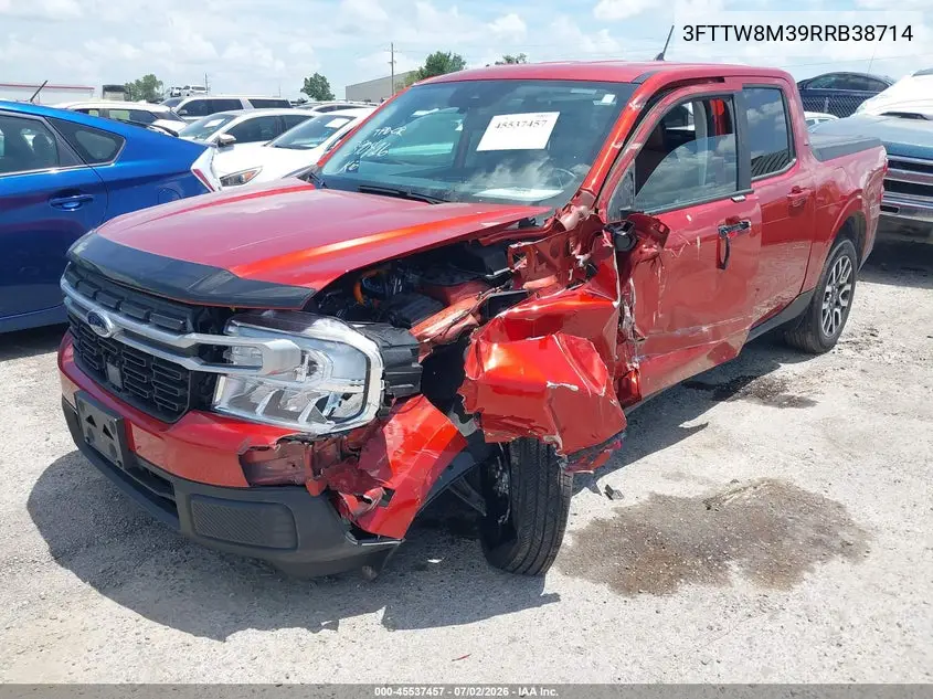 2024 Ford Maverick Lariat VIN: 3FTTW8M39RRB38714 Lot: 45537457