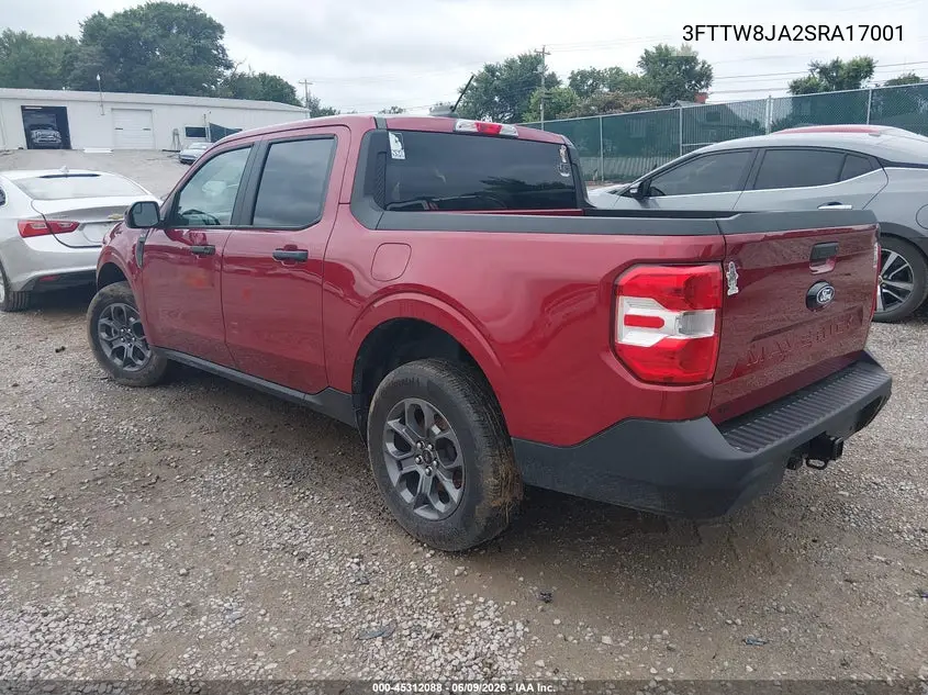 2025 Ford Maverick Xlt VIN: 3FTTW8JA2SRA17001 Lot: 45312088