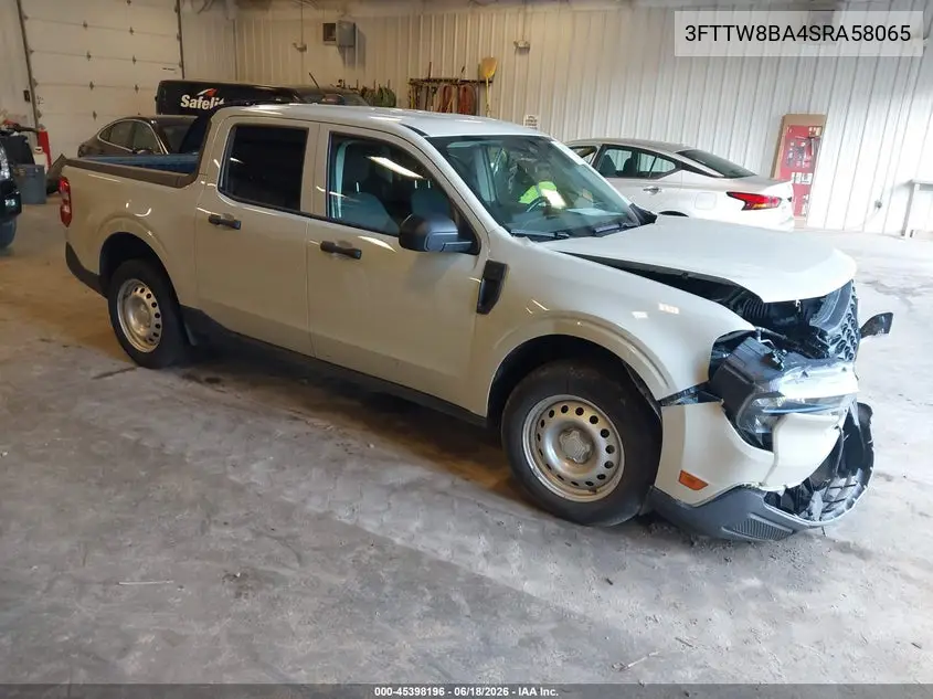 2025 Ford Maverick Xl VIN: 3FTTW8BA4SRA58065 Lot: 45398196