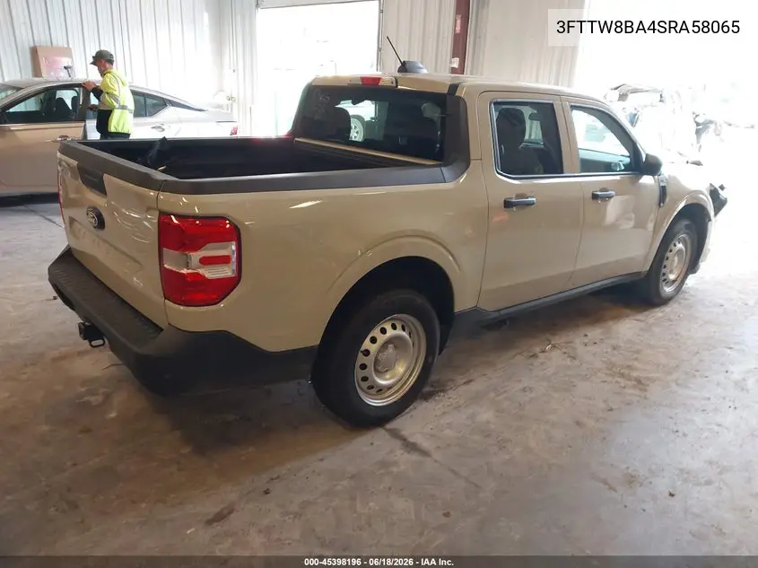 2025 Ford Maverick Xl VIN: 3FTTW8BA4SRA58065 Lot: 45398196