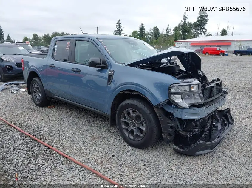 2025 Ford Maverick Xlt VIN: 3FTTW8JA1SRB55676 Lot: 45522035
