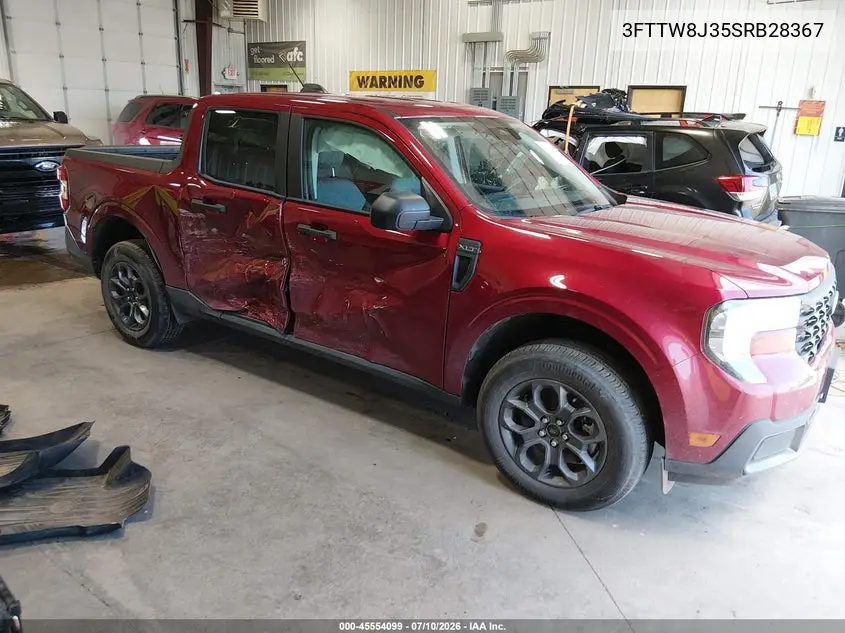 2025 Ford Maverick Xlt VIN: 3FTTW8J35SRB28367 Lot: 45554099
