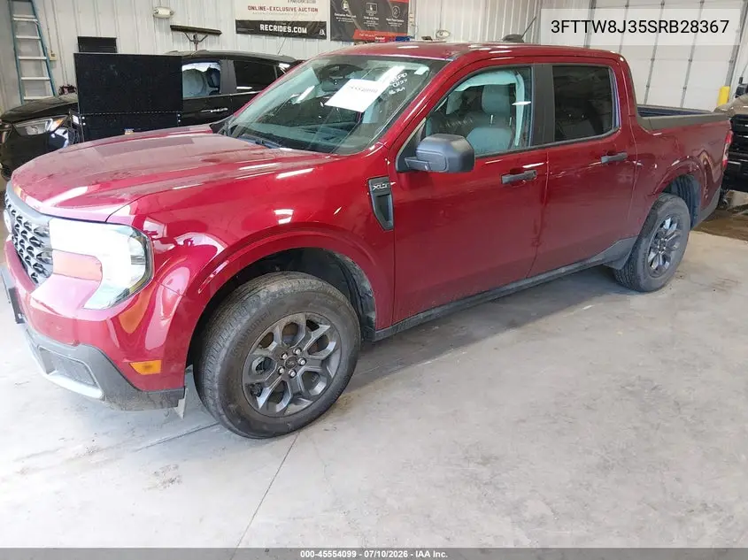 2025 Ford Maverick Xlt VIN: 3FTTW8J35SRB28367 Lot: 45554099