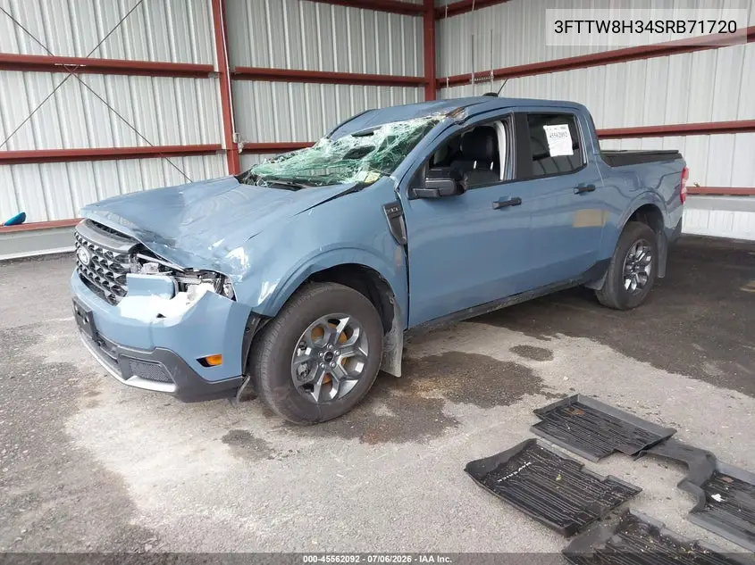 2025 Ford Maverick Xlt VIN: 3FTTW8H34SRB71720 Lot: 45562092