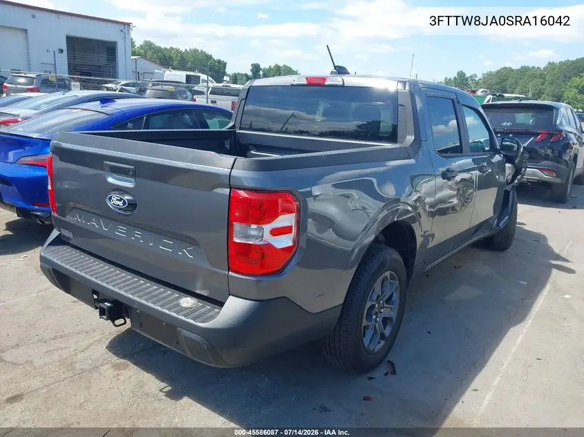2025 Ford Maverick Xlt VIN: 3FTTW8JA0SRA16042 Lot: 45586087