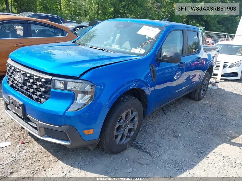 2025 Ford Maverick Xlt VIN: 3FTTW8JAXSRB51903 Lot: 45606871