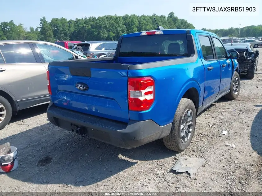 2025 Ford Maverick Xlt VIN: 3FTTW8JAXSRB51903 Lot: 45606871