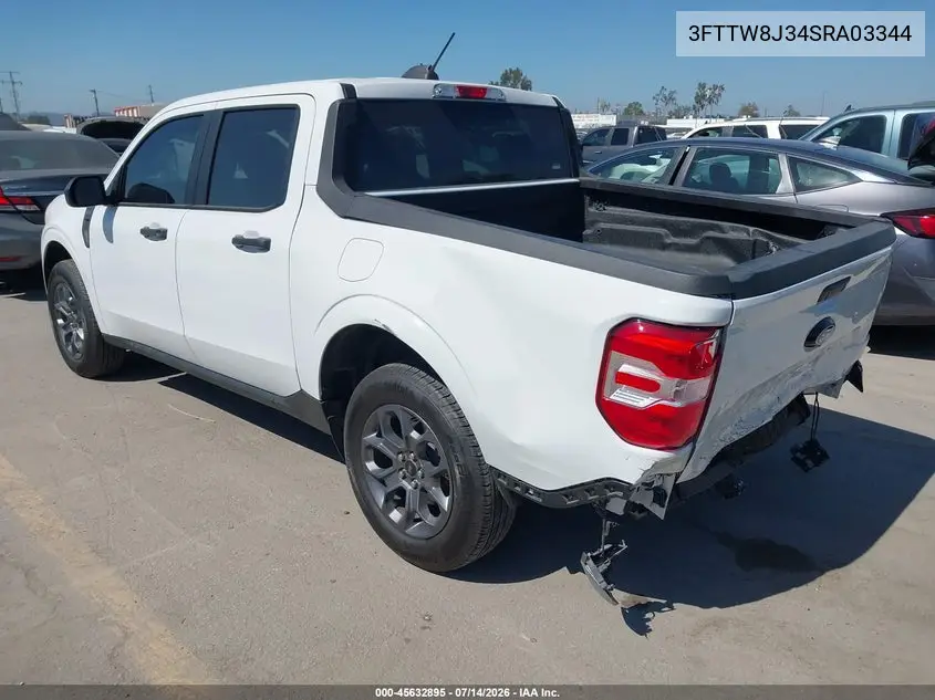 2025 Ford Maverick Xlt VIN: 3FTTW8J34SRA03344 Lot: 45632895