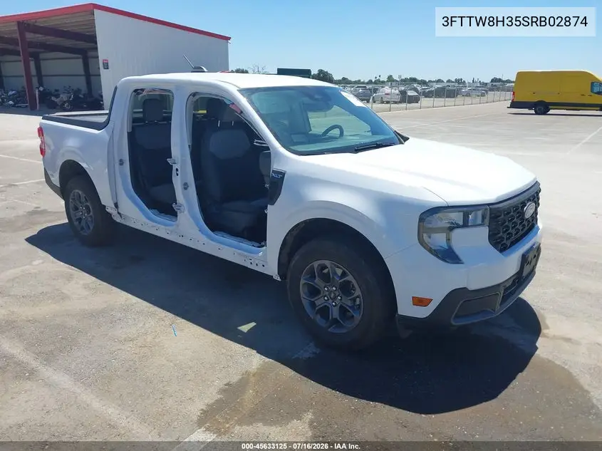 2025 Ford Maverick Xlt VIN: 3FTTW8H35SRB02874 Lot: 45633125