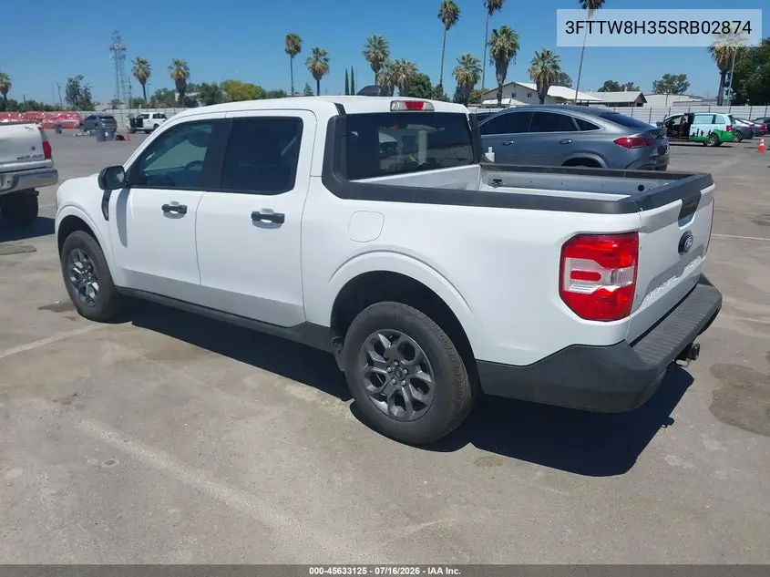 2025 Ford Maverick Xlt VIN: 3FTTW8H35SRB02874 Lot: 45633125
