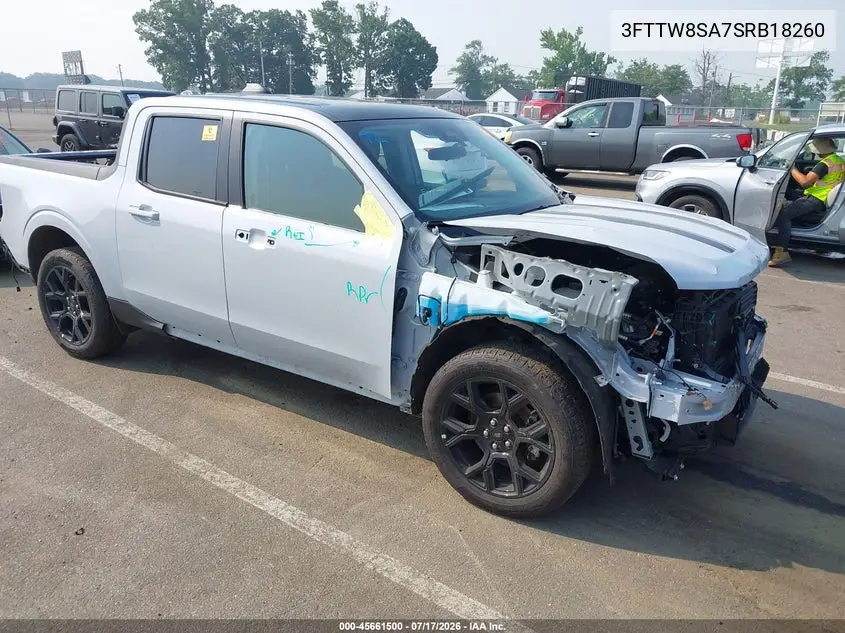2025 Ford Maverick Lariat VIN: 3FTTW8SA7SRB18260 Lot: 45661500