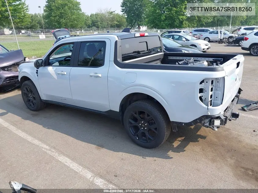 2025 Ford Maverick Lariat VIN: 3FTTW8SA7SRB18260 Lot: 45661500