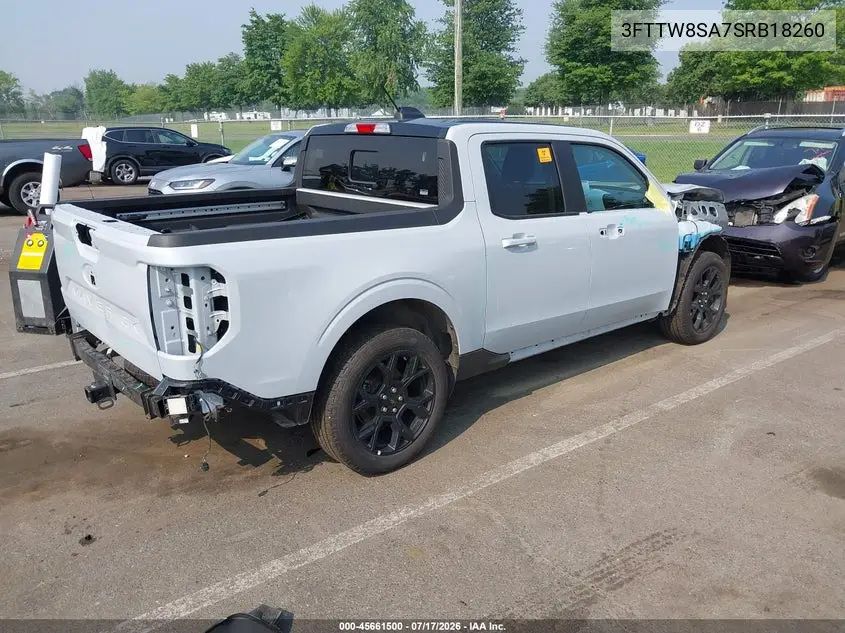 2025 Ford Maverick Lariat VIN: 3FTTW8SA7SRB18260 Lot: 45661500