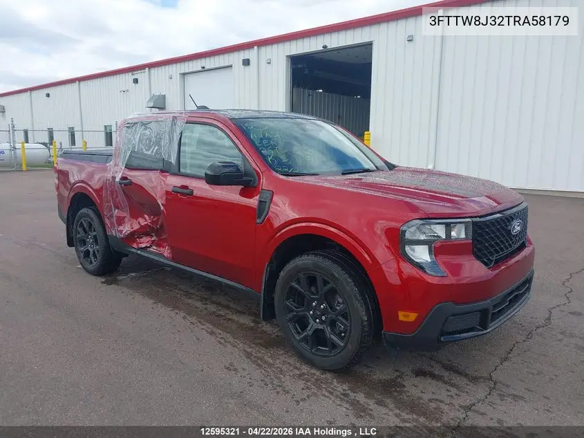 2026 Ford Maverick Xlt VIN: 3FTTW8J32TRA58179 Lot: 12595321