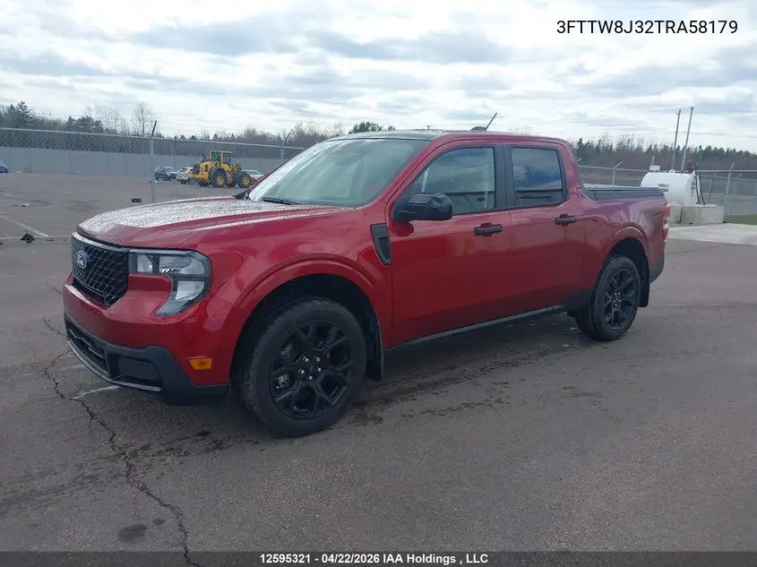 2026 Ford Maverick Xlt VIN: 3FTTW8J32TRA58179 Lot: 12595321