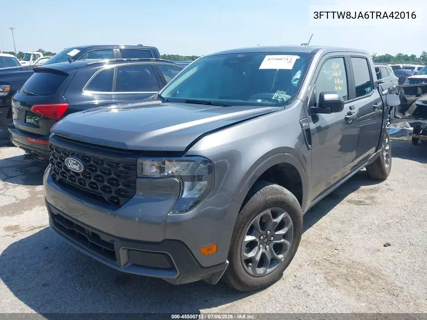 2026 Ford Maverick Xlt VIN: 3FTTW8JA6TRA42016 Lot: 45500713