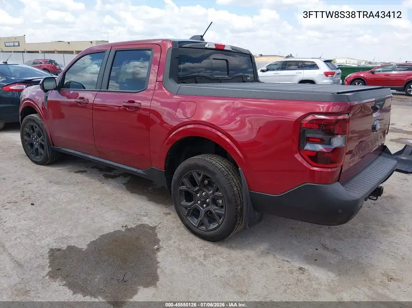 2026 Ford Maverick Lariat VIN: 3FTTW8S38TRA43412 Lot: 45550126
