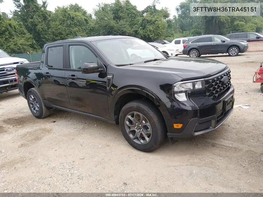 2026 Ford Maverick Xlt VIN: 3FTTW8H36TRA45151 Lot: 45653753