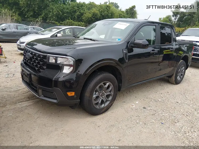2026 Ford Maverick Xlt VIN: 3FTTW8H36TRA45151 Lot: 45653753