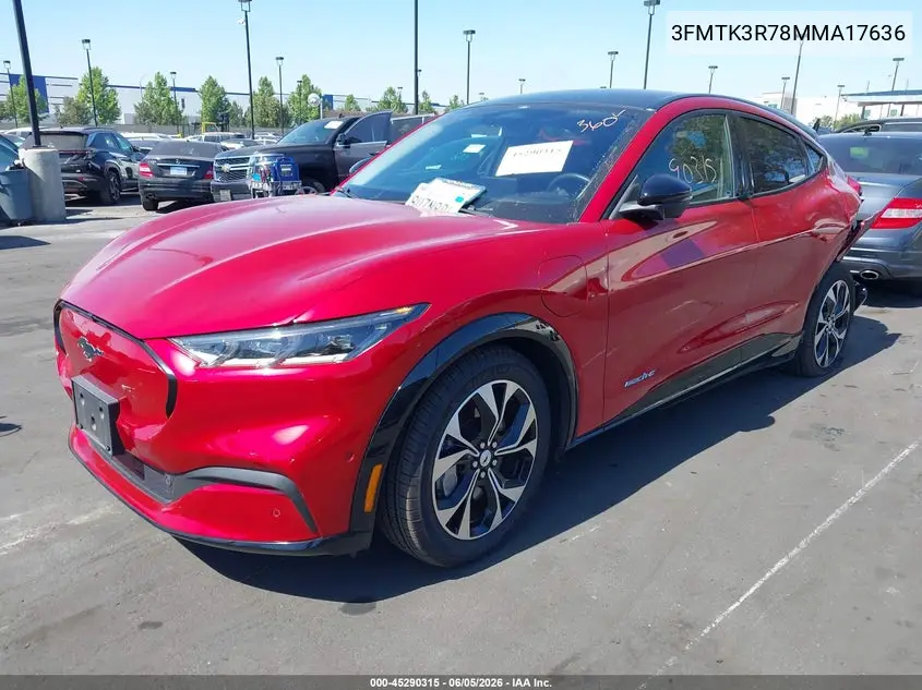 2021 Ford Mustang Mach-E Premium VIN: 3FMTK3R78MMA17636 Lot: 45290315