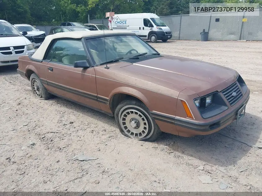 1983 Ford Mustang VIN: 1FABP2737DF129958 Lot: 45497438