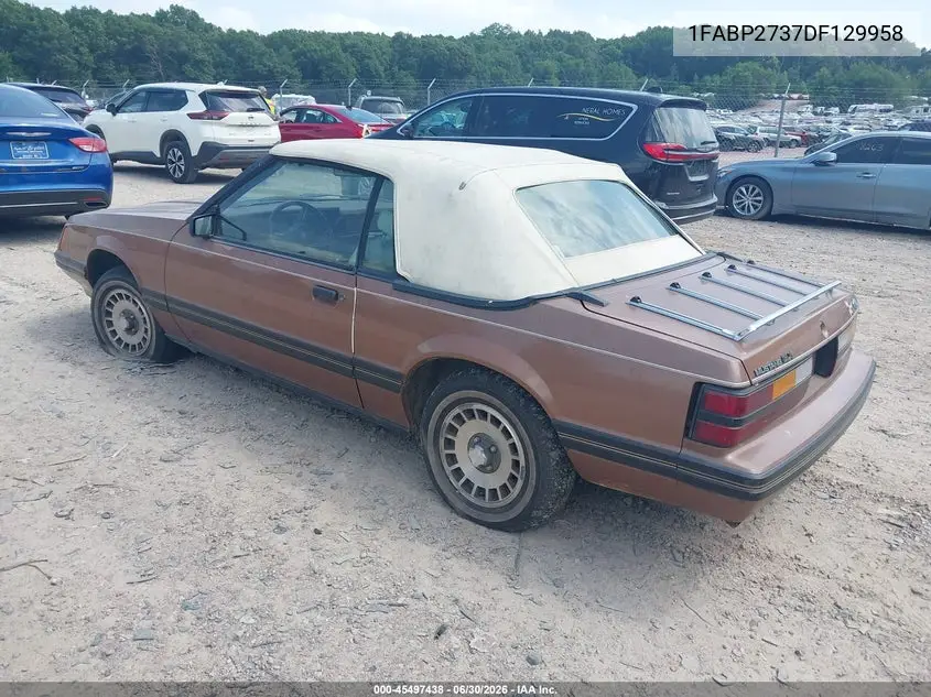 1983 Ford Mustang VIN: 1FABP2737DF129958 Lot: 45497438