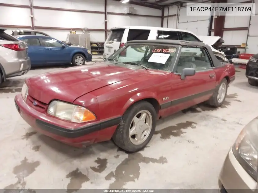 1FACP44E7MF118769 1991 Ford Mustang Lx