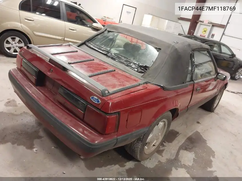 1FACP44E7MF118769 1991 Ford Mustang Lx