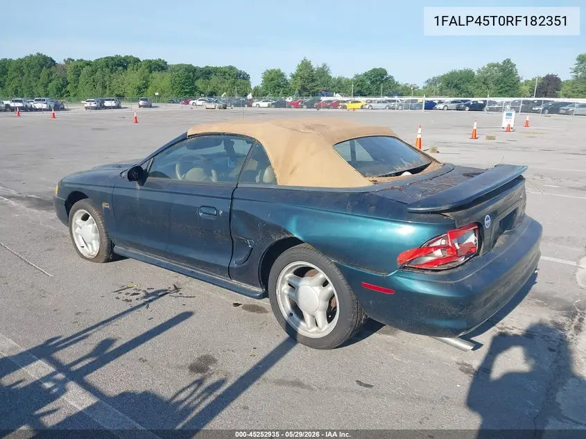 1994 Ford Mustang Gt VIN: 1FALP45T0RF182351 Lot: 45252935