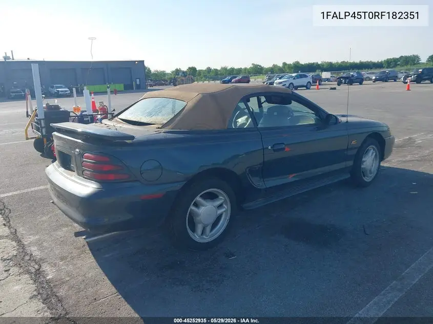 1994 Ford Mustang Gt VIN: 1FALP45T0RF182351 Lot: 45252935