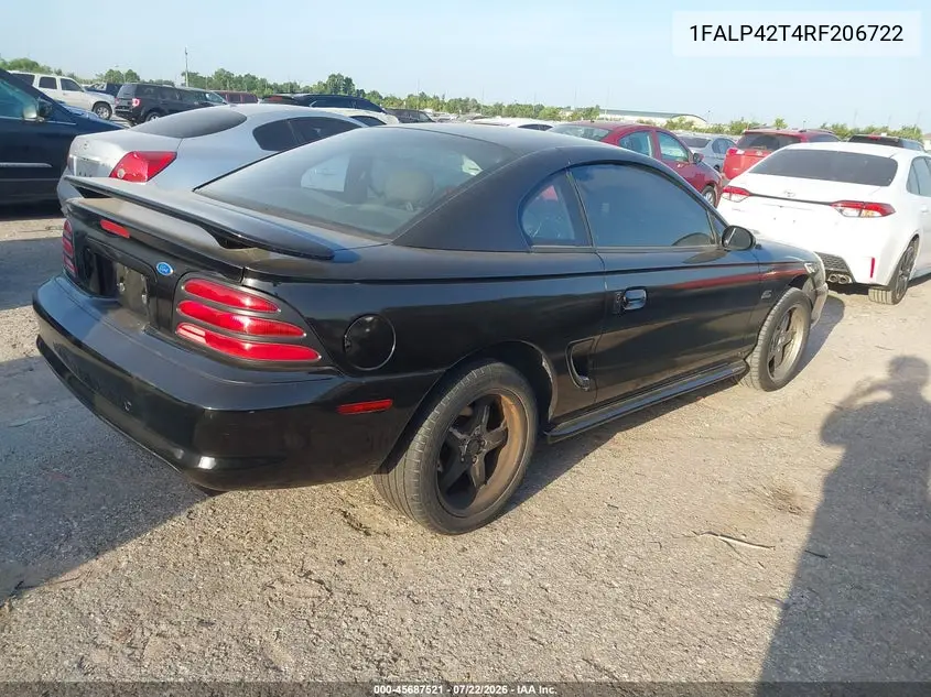 1994 Ford Mustang Gt VIN: 1FALP42T4RF206722 Lot: 45687521
