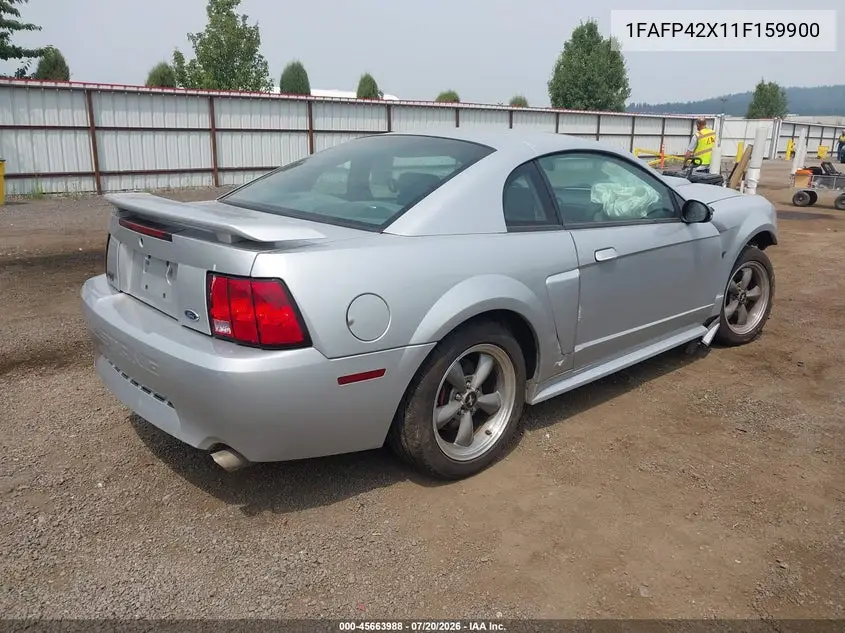 2001 Ford Mustang Gt VIN: 1FAFP42X11F159900 Lot: 45663988