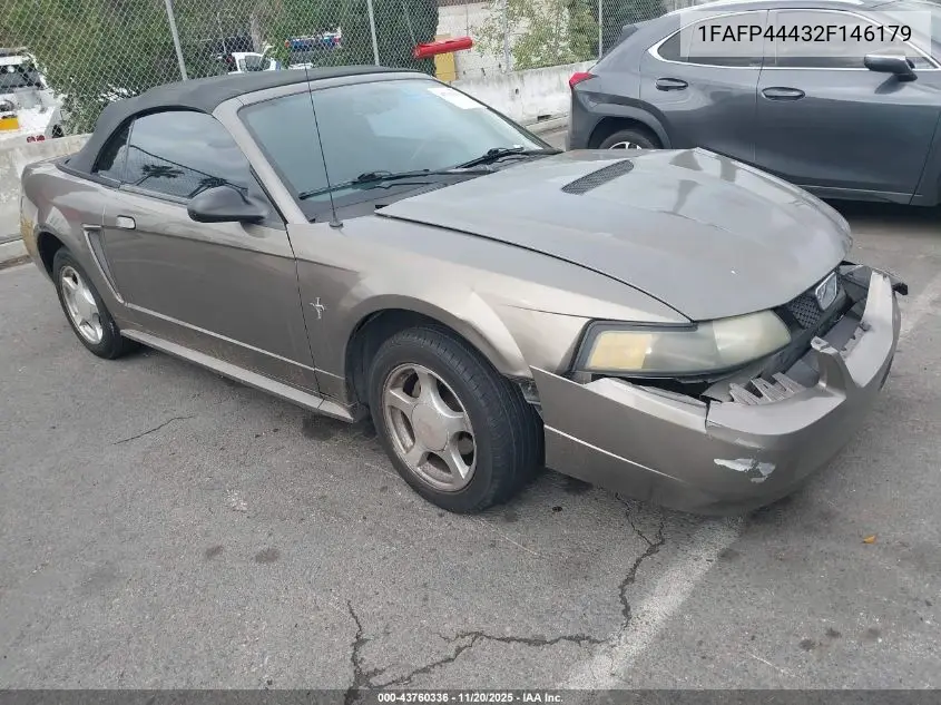1FAFP44432F146179 2002 Ford Mustang