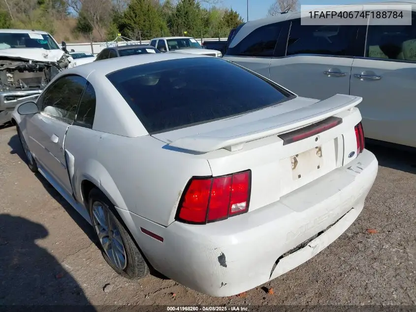 2004 Ford Mustang VIN: 1FAFP40674F188784 Lot: 41968260