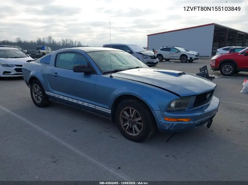 1ZVFT80N155103849 2005 Ford Mustang V6 Deluxe/V6 Premium