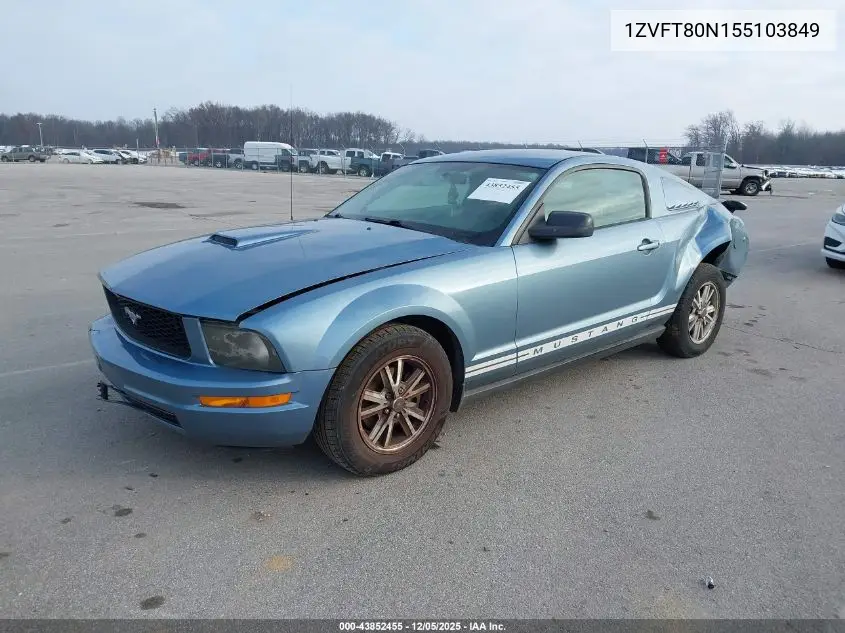 1ZVFT80N155103849 2005 Ford Mustang V6 Deluxe/V6 Premium