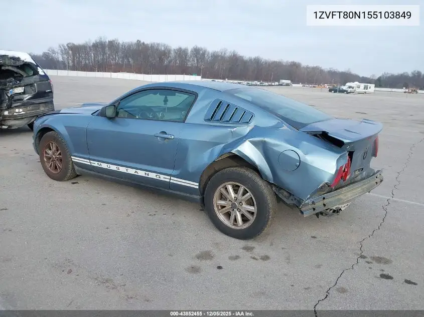 1ZVFT80N155103849 2005 Ford Mustang V6 Deluxe/V6 Premium