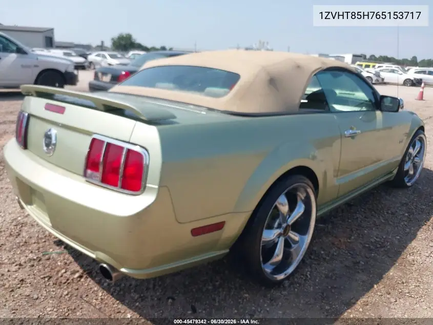 2006 Ford Mustang Gt VIN: 1ZVHT85H765153717 Lot: 45479342