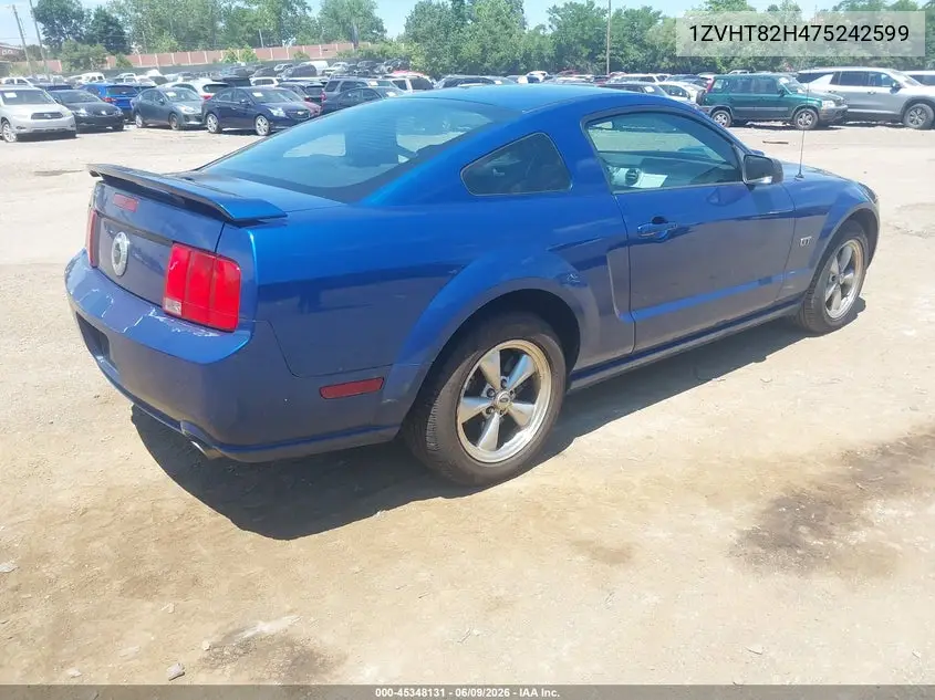 2007 Ford Mustang Gt Deluxe/Gt Premium VIN: 1ZVHT82H475242599 Lot: 45348131