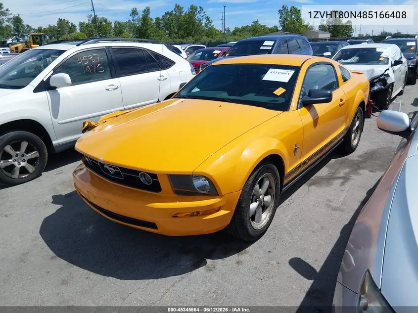 2008 Ford Mustang V6 Deluxe/V6 Premium VIN: 1ZVHT80N485166408 Lot: 45345664