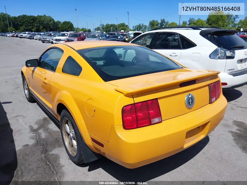 2008 Ford Mustang V6 Deluxe/V6 Premium VIN: 1ZVHT80N485166408 Lot: 45345664