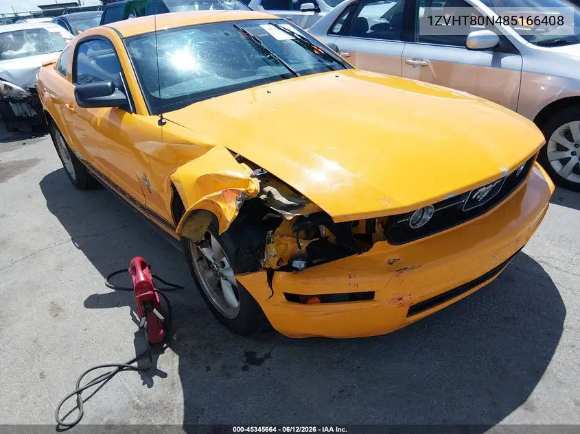 2008 Ford Mustang V6 Deluxe/V6 Premium VIN: 1ZVHT80N485166408 Lot: 45345664