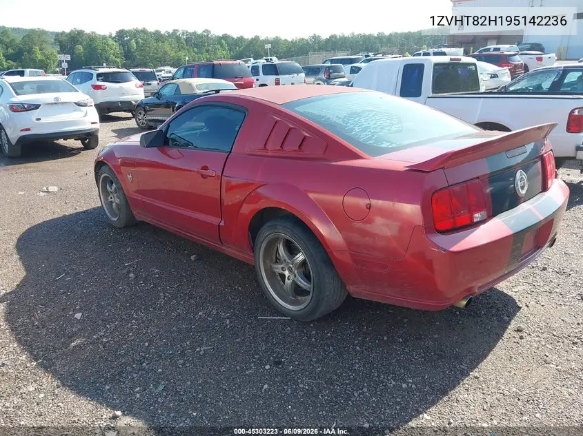 2009 Ford Mustang Gt/Gt Premium VIN: 1ZVHT82H195142236 Lot: 45303223