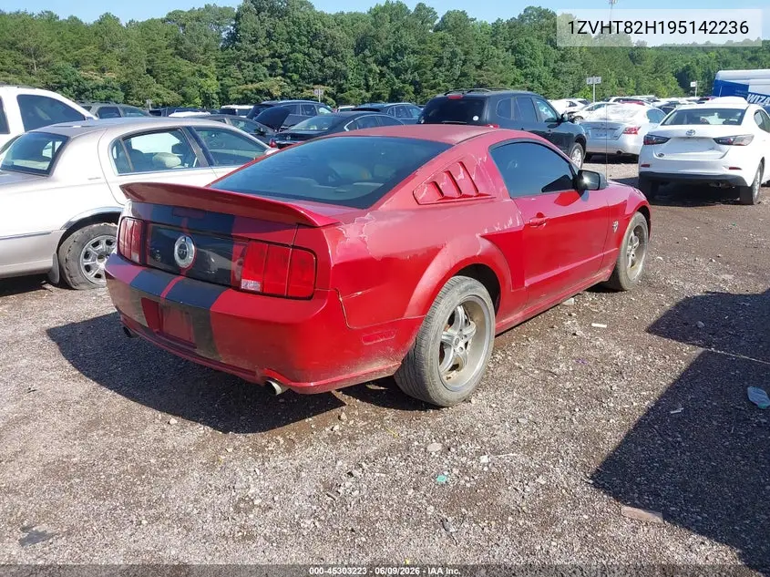 2009 Ford Mustang Gt/Gt Premium VIN: 1ZVHT82H195142236 Lot: 45303223