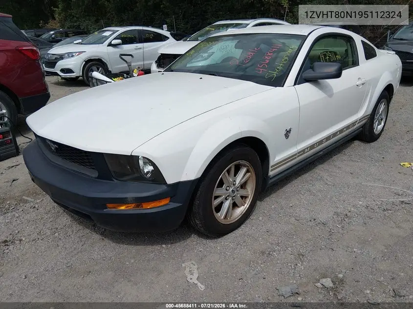 2009 Ford Mustang V6/V6 Premium VIN: 1ZVHT80N195112324 Lot: 45688411