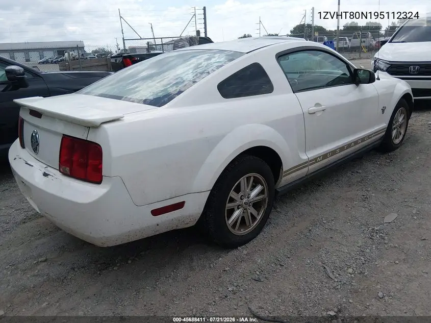 2009 Ford Mustang V6/V6 Premium VIN: 1ZVHT80N195112324 Lot: 45688411