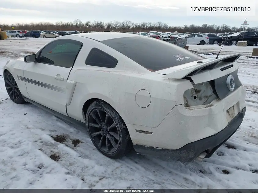 1ZVBP8CF7B5106810 2011 Ford Mustang Gt Premium