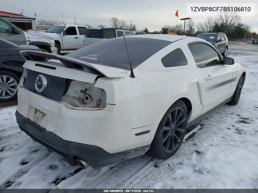 1ZVBP8CF7B5106810 2011 Ford Mustang Gt Premium