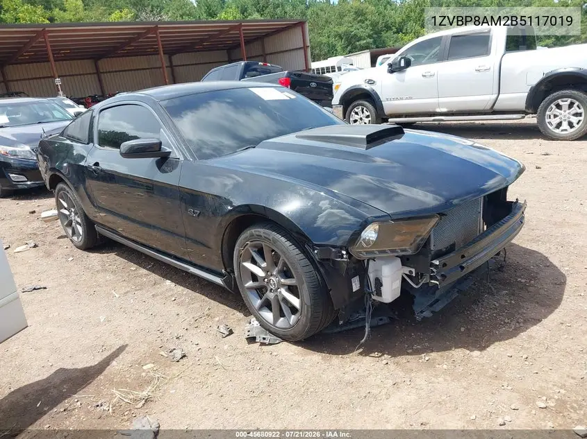 2011 Ford Mustang V6 Premium VIN: 1ZVBP8AM2B5117019 Lot: 45680922